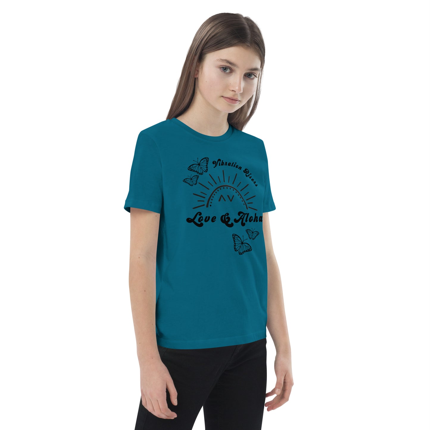 Butterfly Love & Aloha Organic Cotton Kids T-shirt