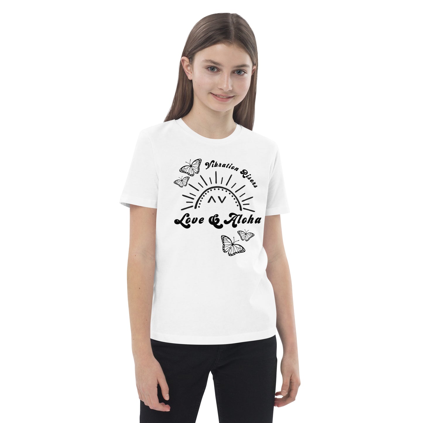 Butterfly Love & Aloha Organic Cotton Kids T-shirt