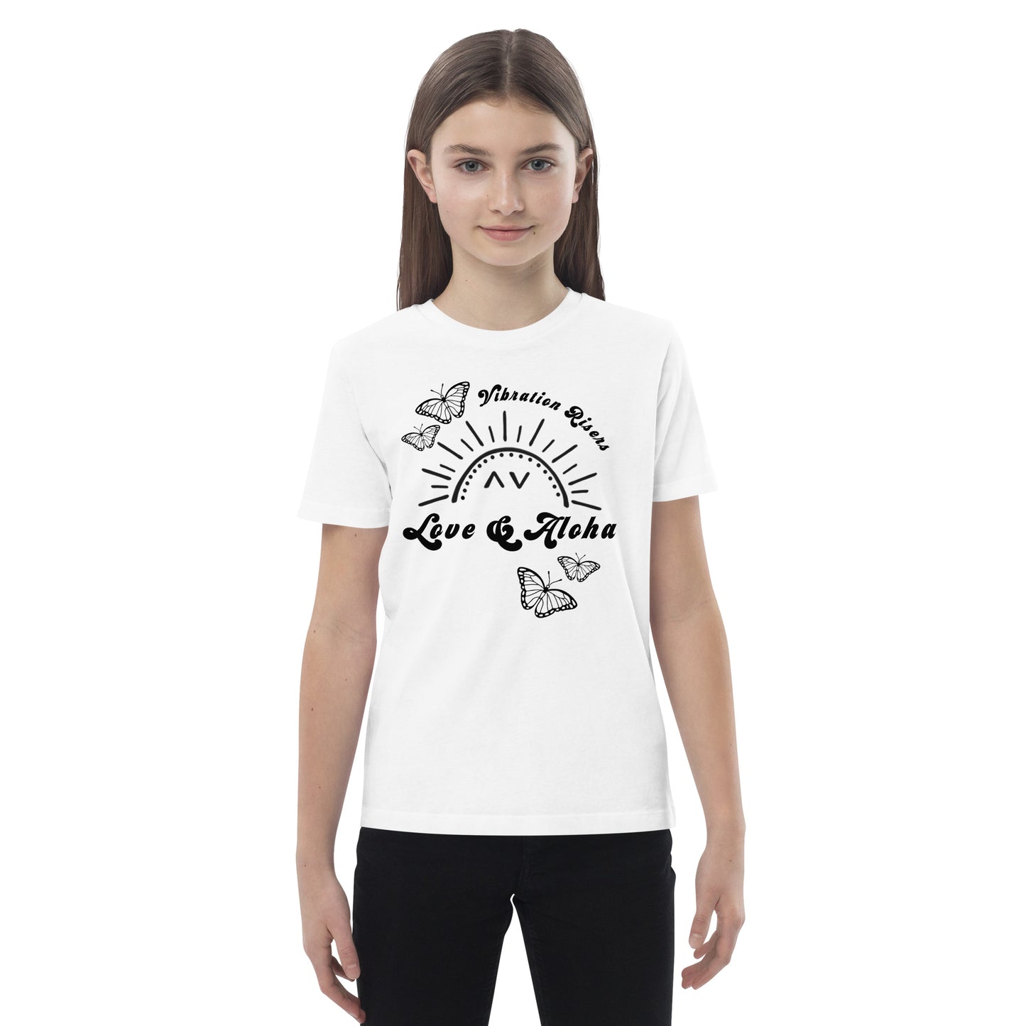 Butterfly Love & Aloha Organic Cotton Kids T-shirt