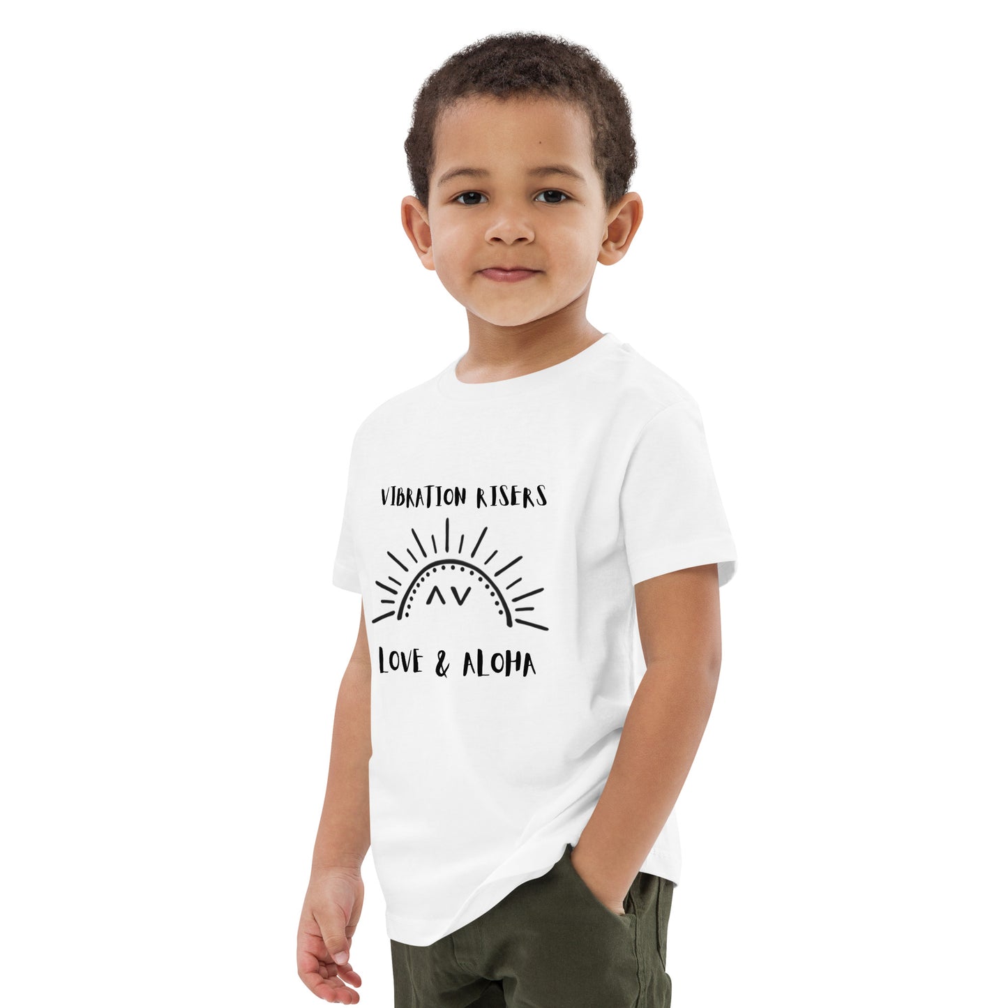 Vibration Risers Logo Organic Cotton Kids T-shirt