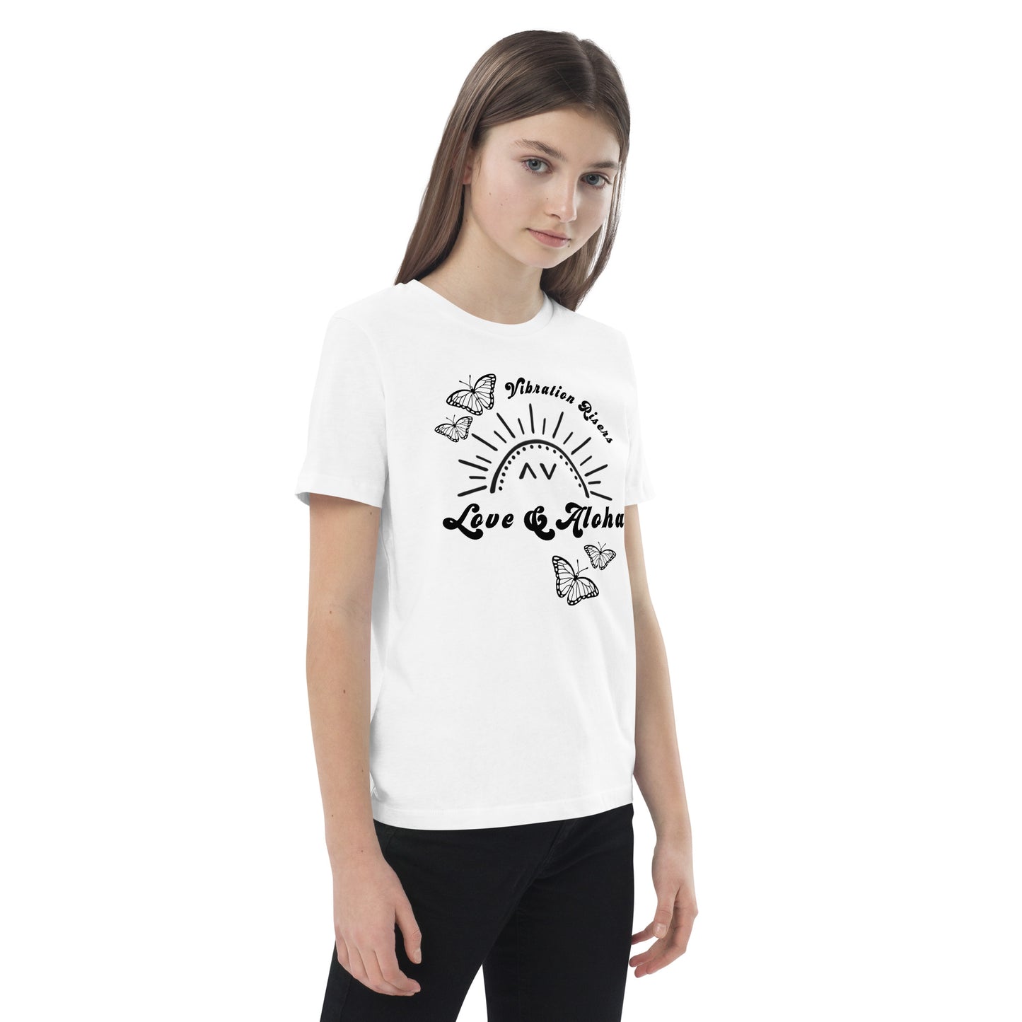 Butterfly Love & Aloha Organic Cotton Kids T-shirt
