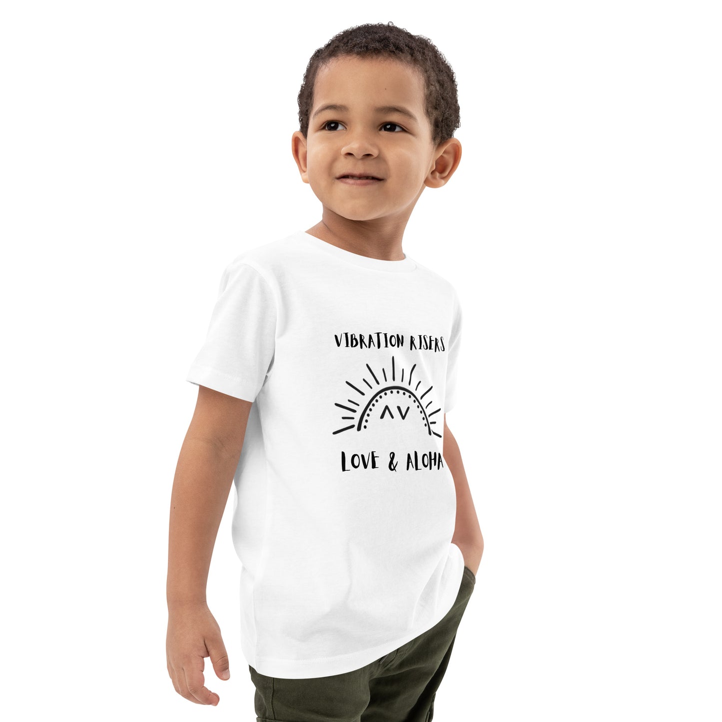 Vibration Risers Logo Organic Cotton Kids T-shirt