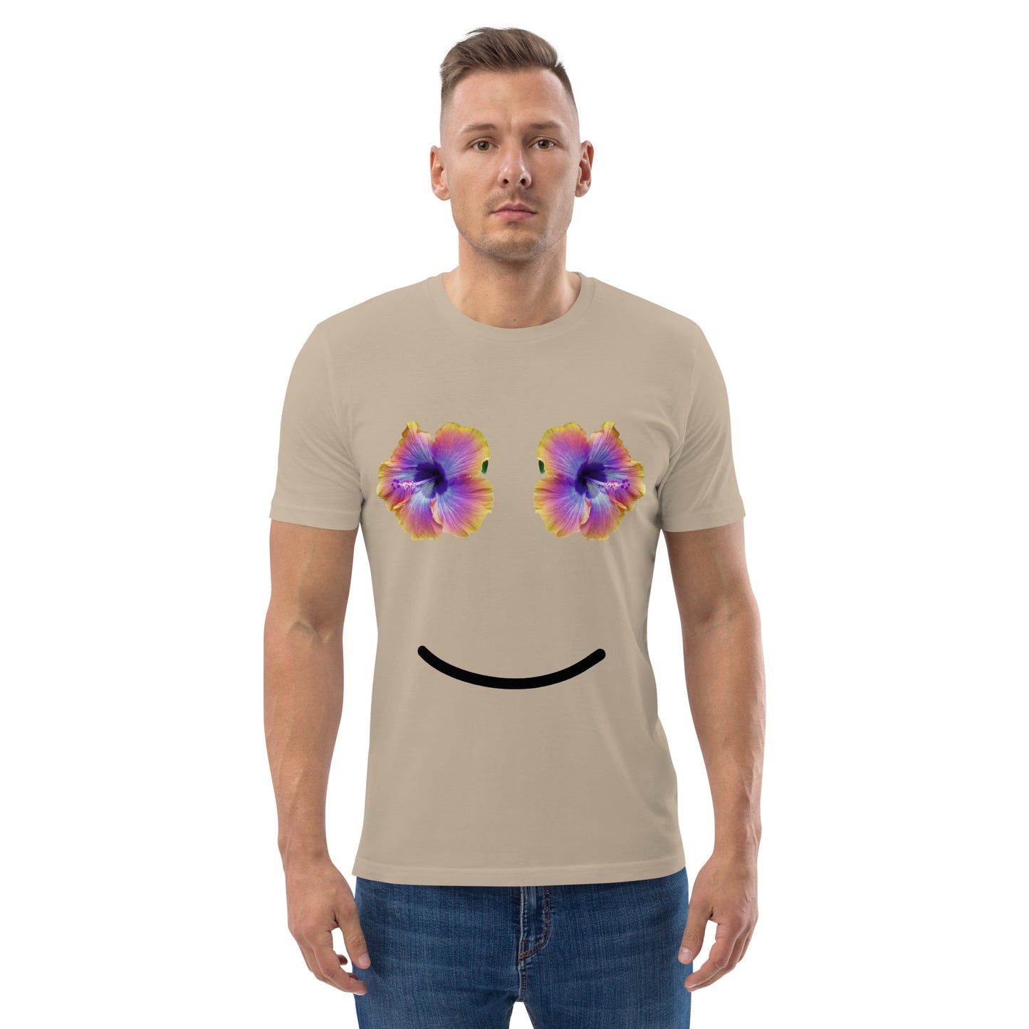 Organic Purple Smiley Vibrations Tshirt