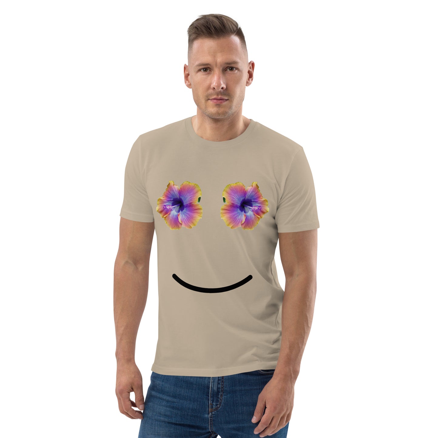 Organic Purple Smiley Vibrations Tshirt