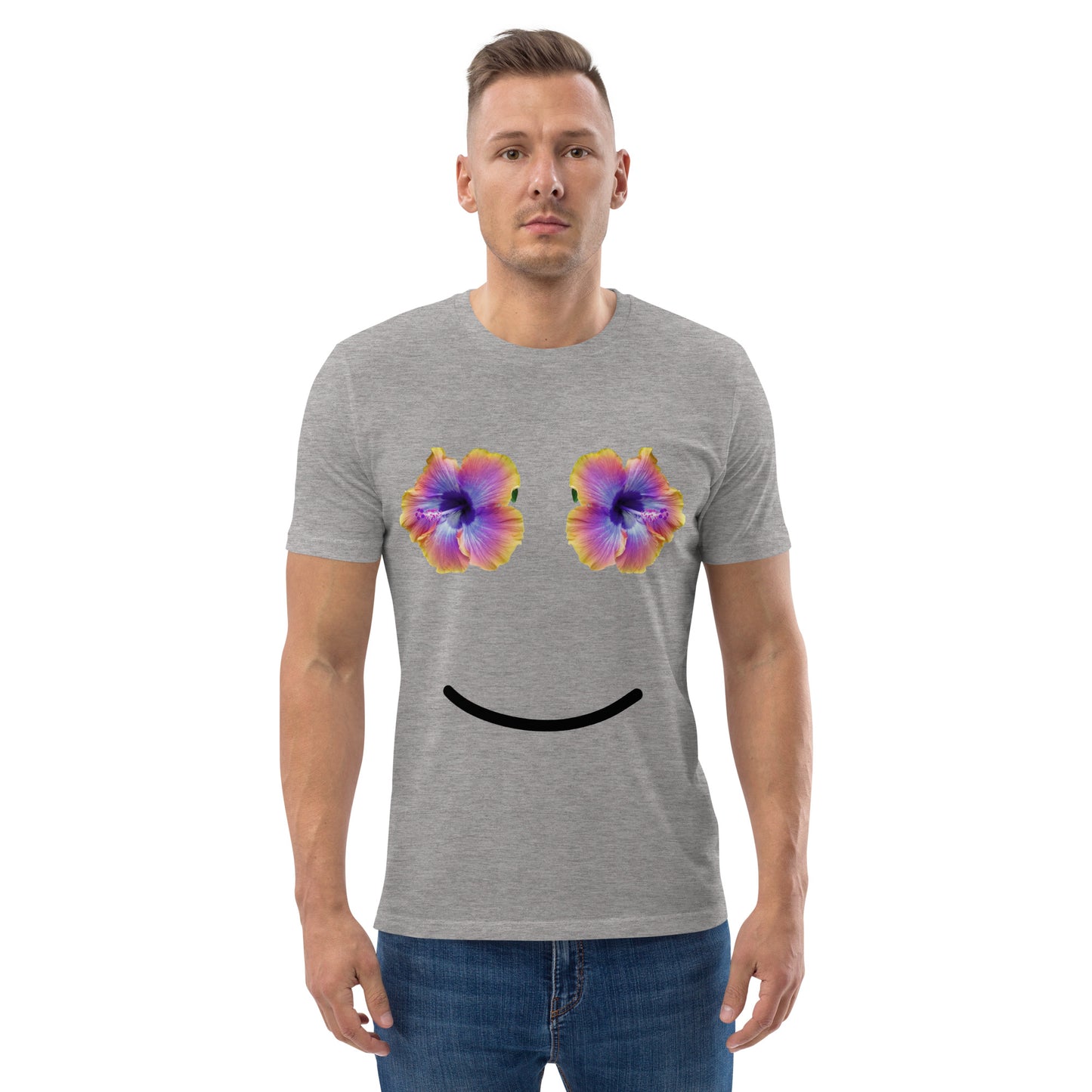 Organic Purple Smiley Vibrations Tshirt