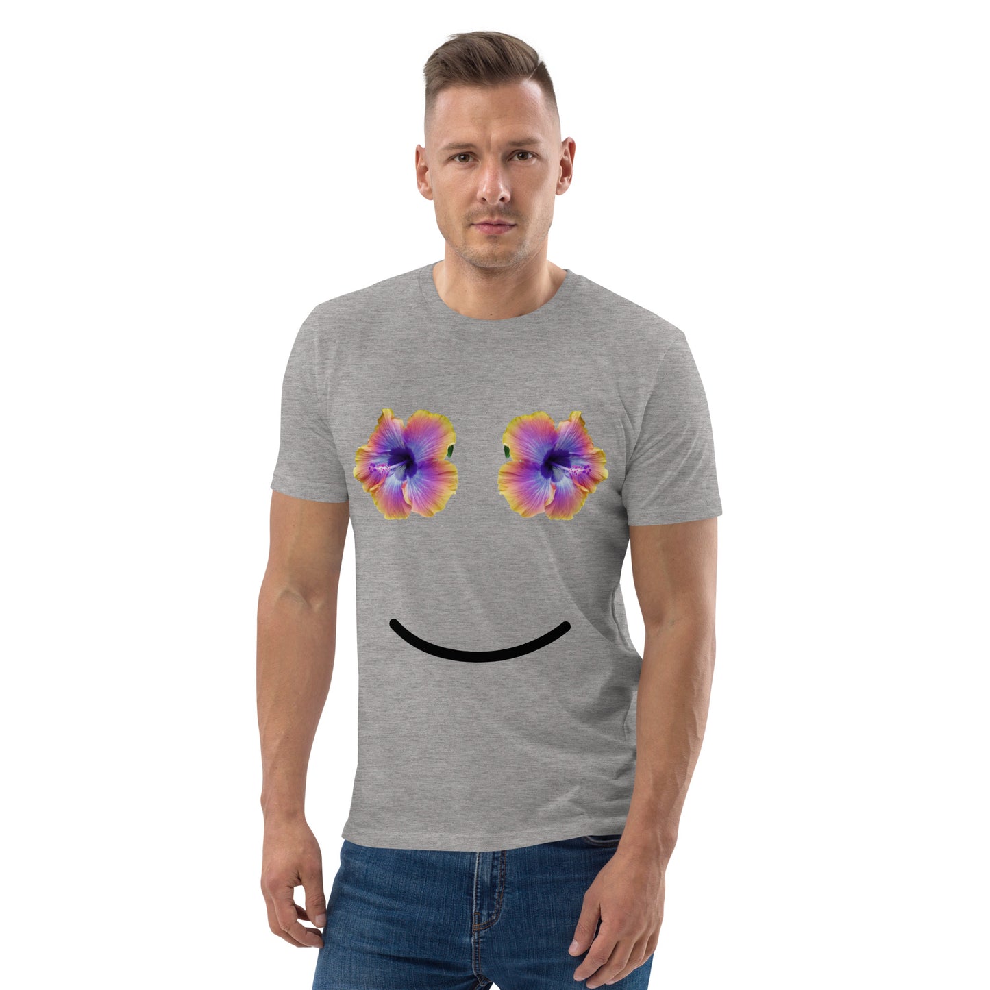 Organic Purple Smiley Vibrations Tshirt