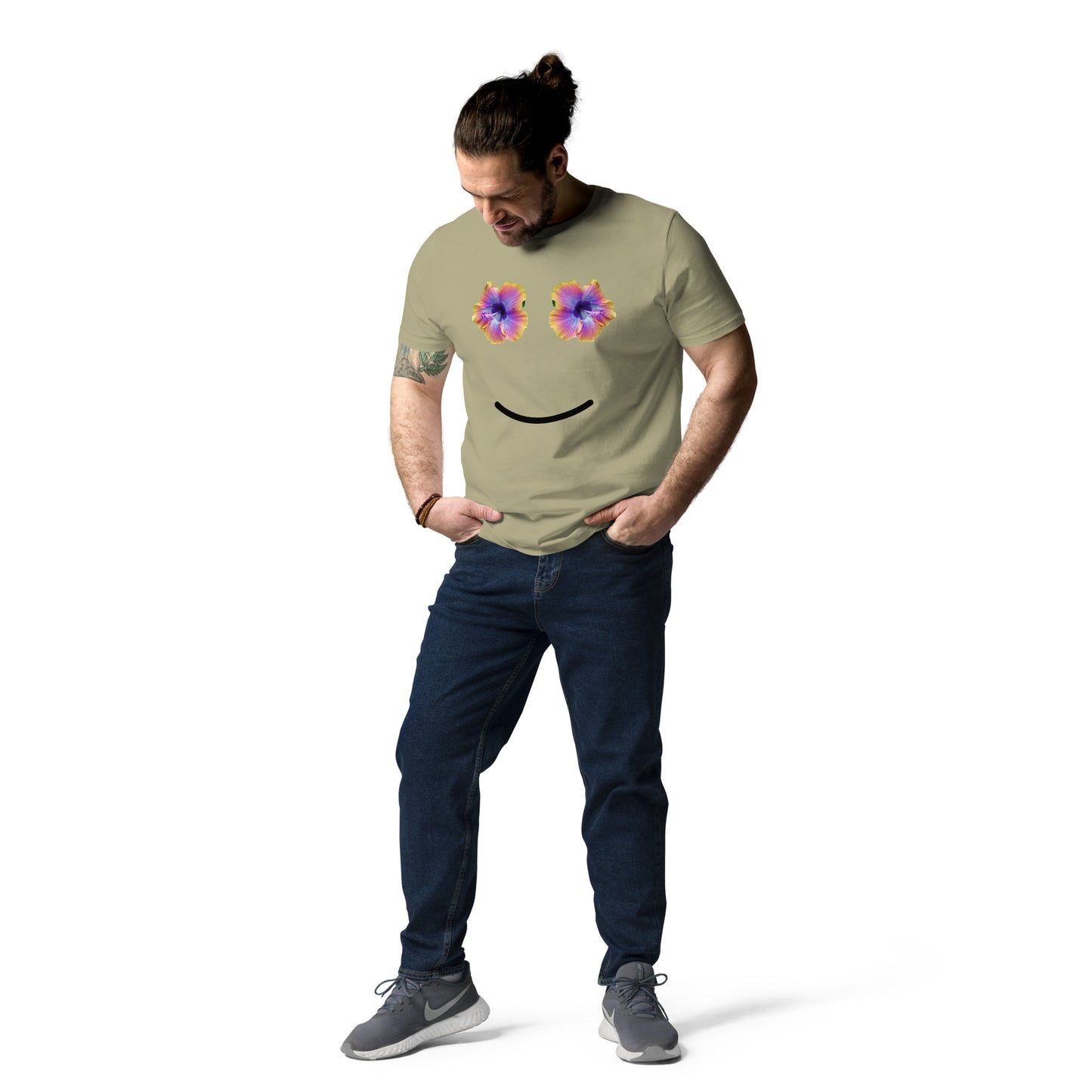Organic Purple Smiley Vibrations Tshirt