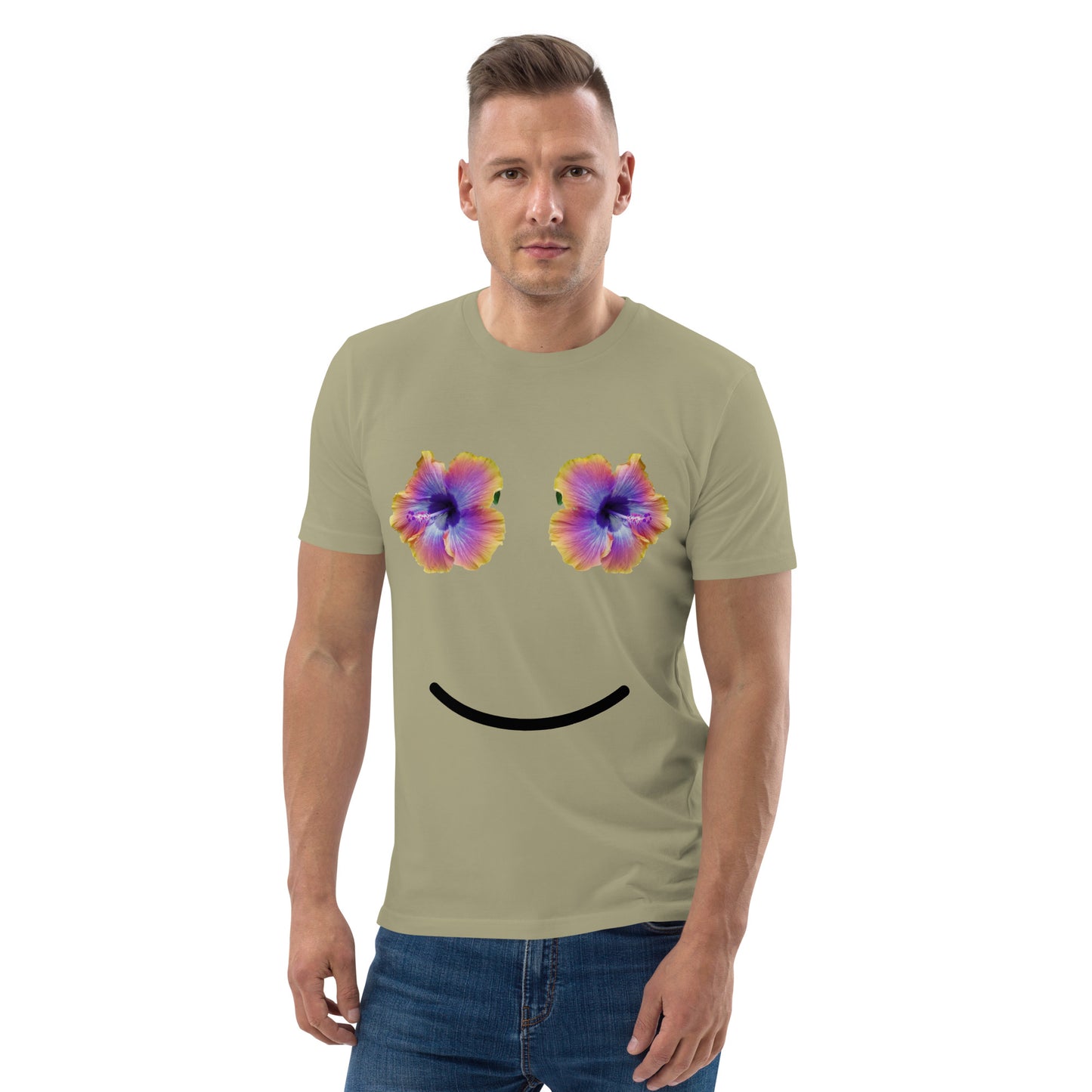 Organic Purple Smiley Vibrations Tshirt