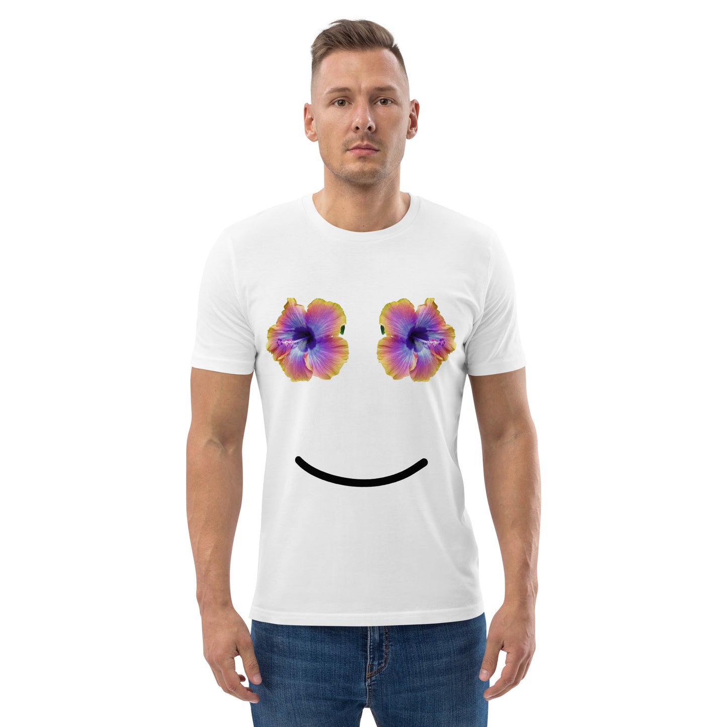 Organic Purple Smiley Vibrations Tshirt