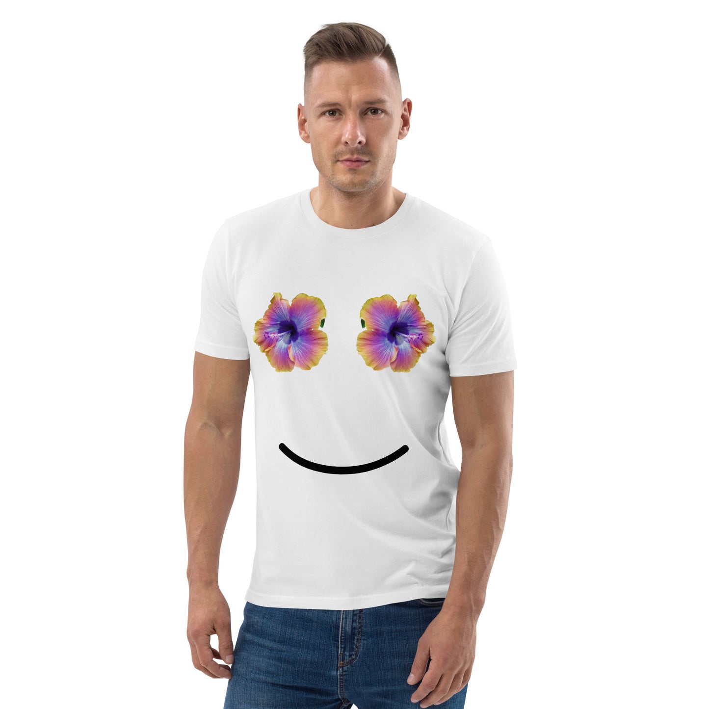 Organic Purple Smiley Vibrations Tshirt